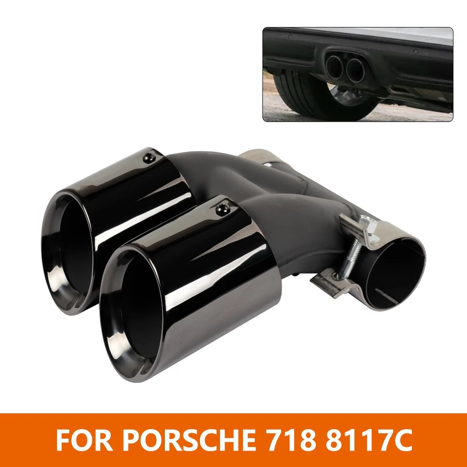 Exhaust Tips Muffler Tail Ends For 2016-2023 Porsche Cayenne 718 Cayman Boxster - Image 1 of 4