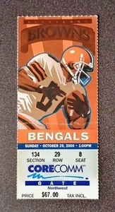 Cleveland Browns VS Cincinnati Bengals October 29 2000 Football Ticket Stub Vtg - Picture 1 of 2