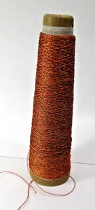Kreinik Metallic Thread for Stitching Orange #12-#24 Braid No Label 90M - Picture 1 of 3