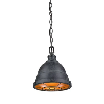 Golden Lighting 7312-S BP Bartlett Mini Pendant in Black Patina - Image 1 of 2