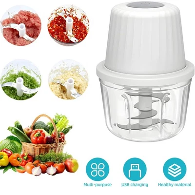 Elektrischer Lebensmittelzerkleinerer Zwiebelschneider Multizerkleinerer 400ml - Bild 1 von 4