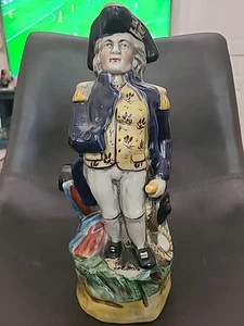 Vintage Staffordshire Admiral Lord Nelson Porcelain Toby Jug Pitcher - Picture 1 of 14