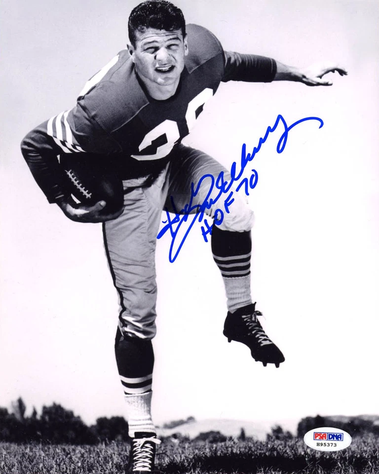 Hugh McElhenny SIGNED 8x10 Photo +HOF 70 San Francisco 49ers PSA/DNA AUTOGRAPHED - Image 1 of 1