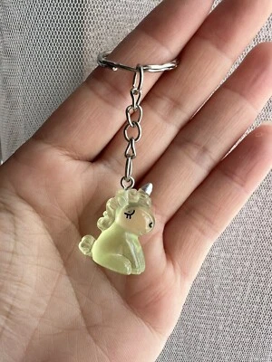 Glow In Dark Unicorn Keychain, Luminous Unicorn Keychain, Green - Image 1 of 4