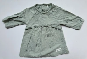 TU Disney Winnie The Pooh Turquoise Blue Long Sleeve Dress Size 0-3 Months - Picture 1 of 5