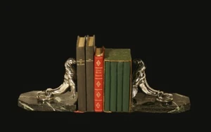 Serre-livres otarie, Maurice Frécourt, Art Deco / bookends, Art deco M. Frécourt - Picture 1 of 3