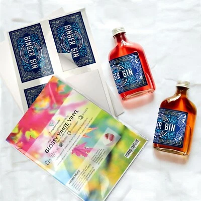 EVERGREEN GOODS A4 White VINYL INKJET Printable GLOSSY Self Adhesive HD Waterproof Sticker Sheet