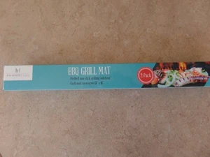 BBQ GRILL MATS 16"x13" One (1) TWO-PACK, Non-Stick, PFOA-FREE, reusable - Picture 1 of 5