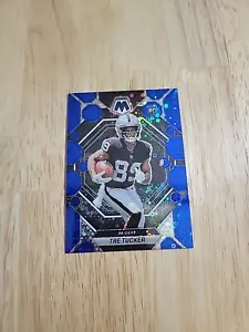 2023 Mosaic TRE TUCKER Blue Disco Prizm /75 No Huddle #366 Rookie RC Raiders SP - Picture 1 of 10