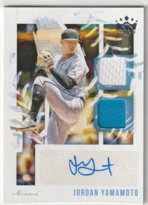 JORDAN YAMAMOTO 2020 DIAMOND KINGS SP RC AUTOGRAPH DUAL PATCH