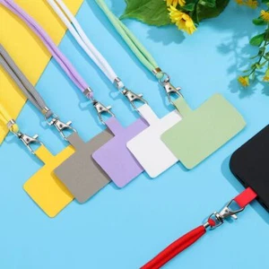 Phone Safety Tether Keychain Chain Neck Cord Nylon Strap Patch Phone Lanyard - Picture 1 of 27