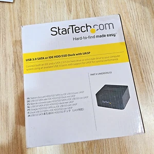 Startech Dual-Bay USB 3.0 to SATA and IDE Hard Drive Docking Station UNIDOCKU33 - Picture 1 of 3