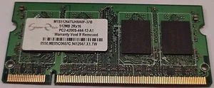 Super Elixir LAP TOP MEMORY 512MB PC2-4200 533MHz M1S51264TUH8AOF-37B NOTEBOOK - Picture 1 of 4