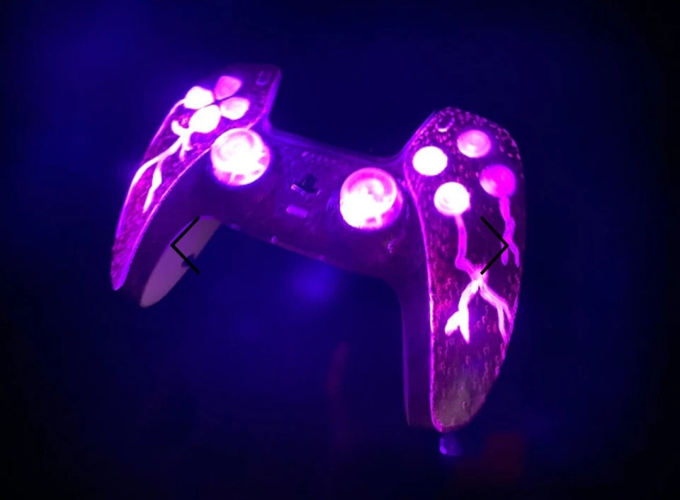 Light up PS5 controller LED custom made lightning with buttons - Image 1 of 4