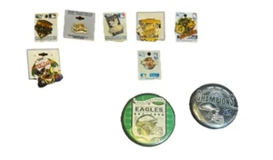 Vintage MLB NFL pins Buttons (15) Eagles Mets Phillies Blue Jays All Star Game - Picture 1 of 24