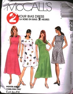 8238 Vestido Vintage McCalls Patrón Costura Misses Años 90 Sesgado 2 Longitudes SIN CORTAR - Imagen 1 de 2