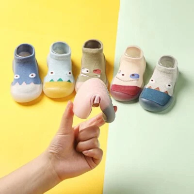 Girls Kids Baby Boys Toddlers Socks Soft Sole Non Slip Flats Slippers Shoes Size - Image 1 of 4