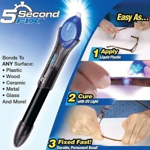 Quick 5 Second Fix UV Light Repair Tool Glue Refill Liquid Plastic Welding Sets - Picture 1 of 8