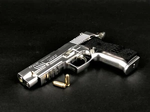 Min Model Gun P226 - Silver (Shell Eject) With Extra 8 Dummy Bullet Display Only - Picture 1 of 4