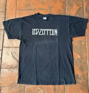 Vintage Y2K Led Zeppelin Band Tour T-Shirt Medium Spell Out - Bild 1 von 6