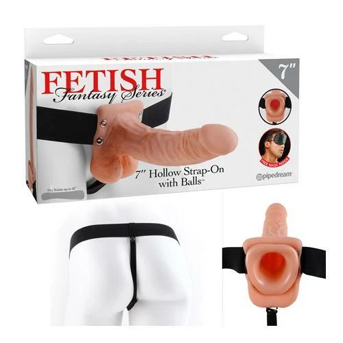 Fetish Fantasy 7 pulgadas correa hueca con bolas carne Foto 1 de 1