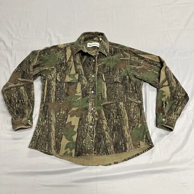 Vintage Womans Gander Mountain Long Sleeve Button Up Treebark Camo Shirt Medium - Image 1 of 4