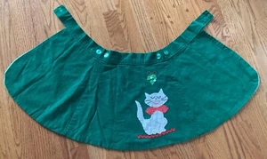 Vintage The Frog Pond Or Sakowitz ??Green Corduroy Girls Size 5 Skirt Cat - Picture 1 of 10