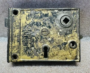 Antique / Vintage Skeleton Key Deadbolt Door Lock No Key or Markings - Picture 1 of 9