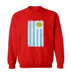 Distressed Uruguay Flag - Uruguayan Country Proud Pride Toddler Crewneck Sweater - Picture 1 of 8