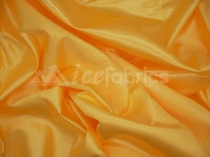 Mango Yellow Bridal Satin Fabric Silky By The Yard- Soft Thick Satin- - Picture 1 of 4