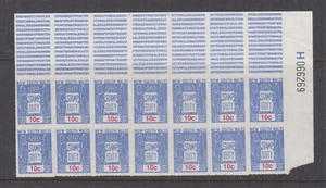NSW 1989 10c Bi-colour STAMP DUTY- Revenue -rouletted-Block 14 Elsmore Cat $60+ - Picture 1 of 2