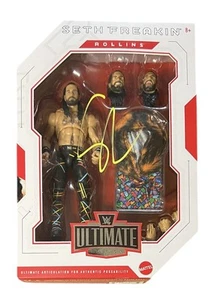 Figurina JSA autografata Seth Rollins Mattel WWE Ultimate Edition firmata a mano - Foto 1 di 1