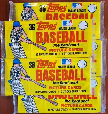 Lote de rack de supermercado de beisebol 1983 Topps (5) Tony Gwynn Ryne Sandberg Wade Boggs RCs - Imagem 1 de 2