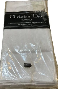 Christian Dior Monsieur 13 Handkerchiefs Prmnt Press White  Environment Friendly - Picture 1 of 4