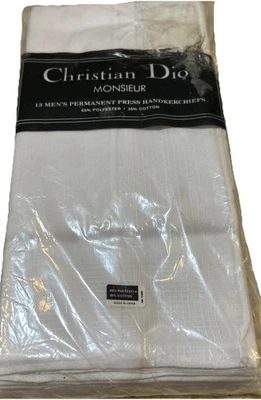 Christian Dior Monsieur 13 Handkerchiefs Prmnt Press White  Environment Friendly - Image 1 of 4