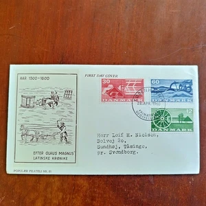 Denmark . First Day of Issue Cover 28 April 1960 , Farm tools. Full set. - Picture 1 of 2