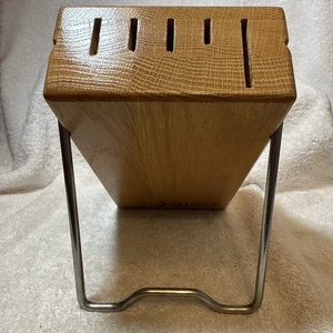 Cutco Space Saver 5 Schlitz Holz Eiche Messerblock - Bild 1 von 5