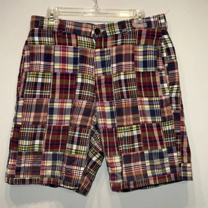 Brooks Brothers karierte Patchwork Madras Shorts Größe 32 100 % Baumwolle - Bild 1 von 6