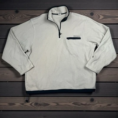 Sudadera Pullover Manga Larga Cremallera 1/4 Beige Azul Marino Antiguo 2002 De Colección Talla XL Foto 1 de 4