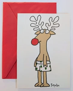 NUEVA Tarjeta de Navidad Sandra Boynton EN BREVE, FELIZ NAVIDAD 5.75" X 8" EE. UU. - Imagen 1 de 3