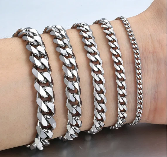 Panzer-Armband Echt 925 Sterlingssilber 6mm 8mm 10mm 12mm Damen Herren Schmuck - Bild 1 von 4