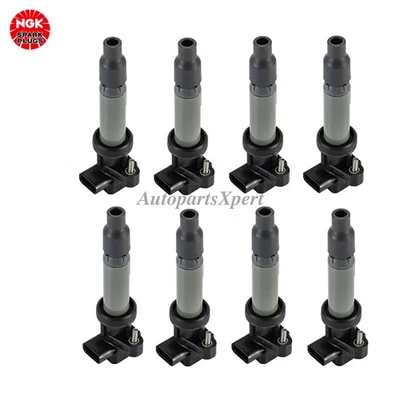 For Buick Lucerne Cadillac DTS SRX STS 4.6L 12597745 8X OEM NGK Ignition Coils - Image 1 of 4