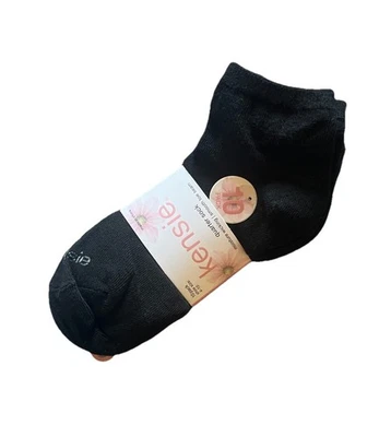 Kensie 女式 Keep It 基本款 10 包四分之一袜 4-10 码黑色/白色 — 第 1/4 张图片