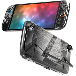 Custodia protettiva TPU trasparente per Nintendo Switch 2 cover con cavalletto - Foto 1 di 6