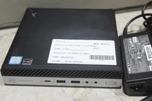 HP ProDesk 600 G3 DM Mini Desktop i5-7500T 2.7GHz 8GB RAM 256GB SSD WiFi Win 10 - Afbeelding 1 van 12