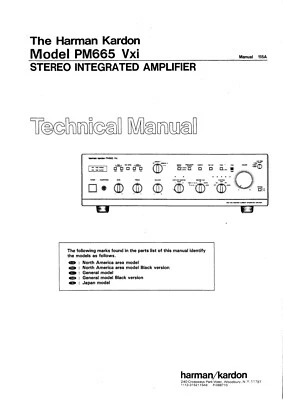 Service Manual-Anleitung für Harman Kardon PM 655 VXi