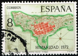 Puerto Rico Spain Colonial Map stamp 1972 A-20 - Picture 1 of 1