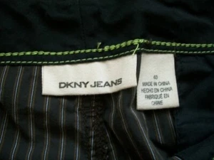 DKNY Mens 40 (Actual 41x14) Brown Striped Light Cotton Cargo Shorts - Picture 1 of 11