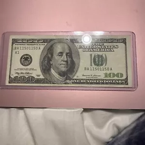 1999 $100 TRINARY & RADAR BILL FANCY SERIAL NUMBER BA11501150A VERY RARE FIND - Picture 1 of 9