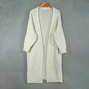 Urban Outfitters Duster Strickjacke Damen Large Creme Grob Boho Long Pullover - Bild 1 von 17